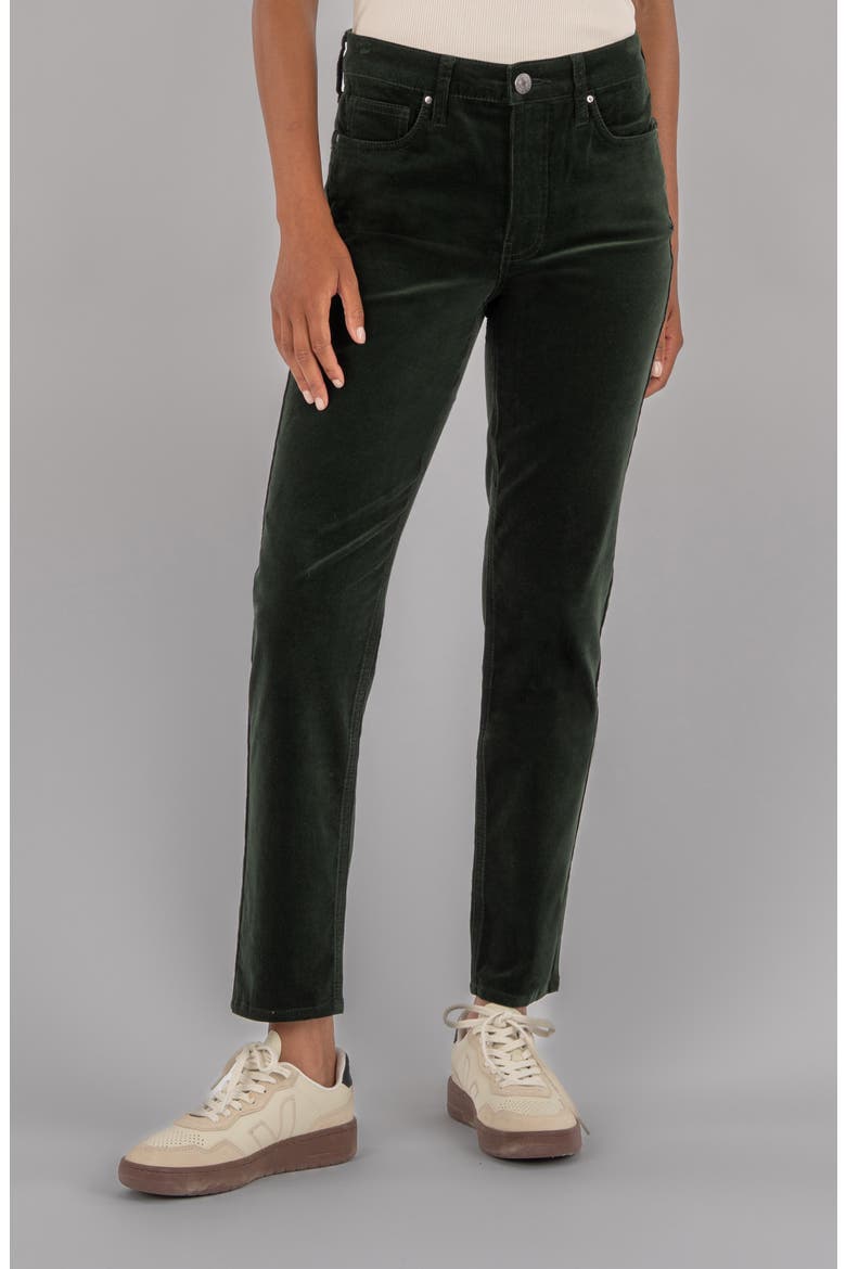 Rachael High Waist Corduroy Mom Jeans, Main, color, DARK FOREST