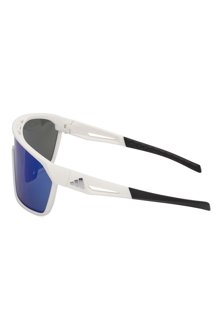 130mm Shield Sports Sunglasses, Alternate, color, WHITE / BLUE MIRROR