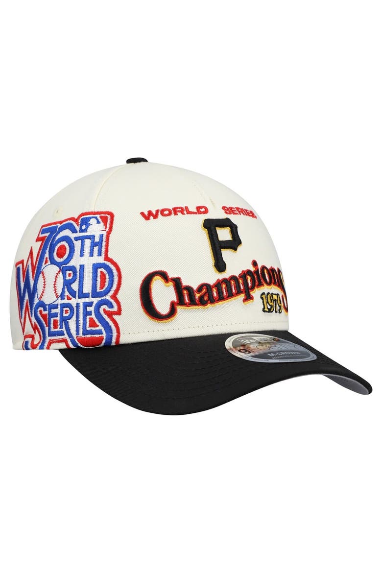 Men's New Era  Cream/Black Pittsburgh Pirates World Series 9FORTY M-Crown Adjustable Hat, Main, color, Cream