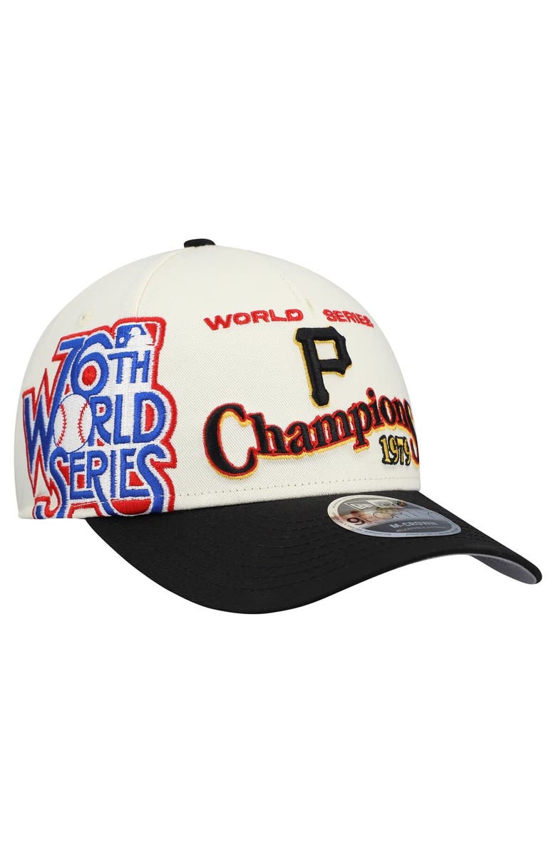 New Era Men's New Era  Cream/Black Pittsburgh Pirates World Series 9FORTY M-Crown Adjustable Hat, Main, color, Cream