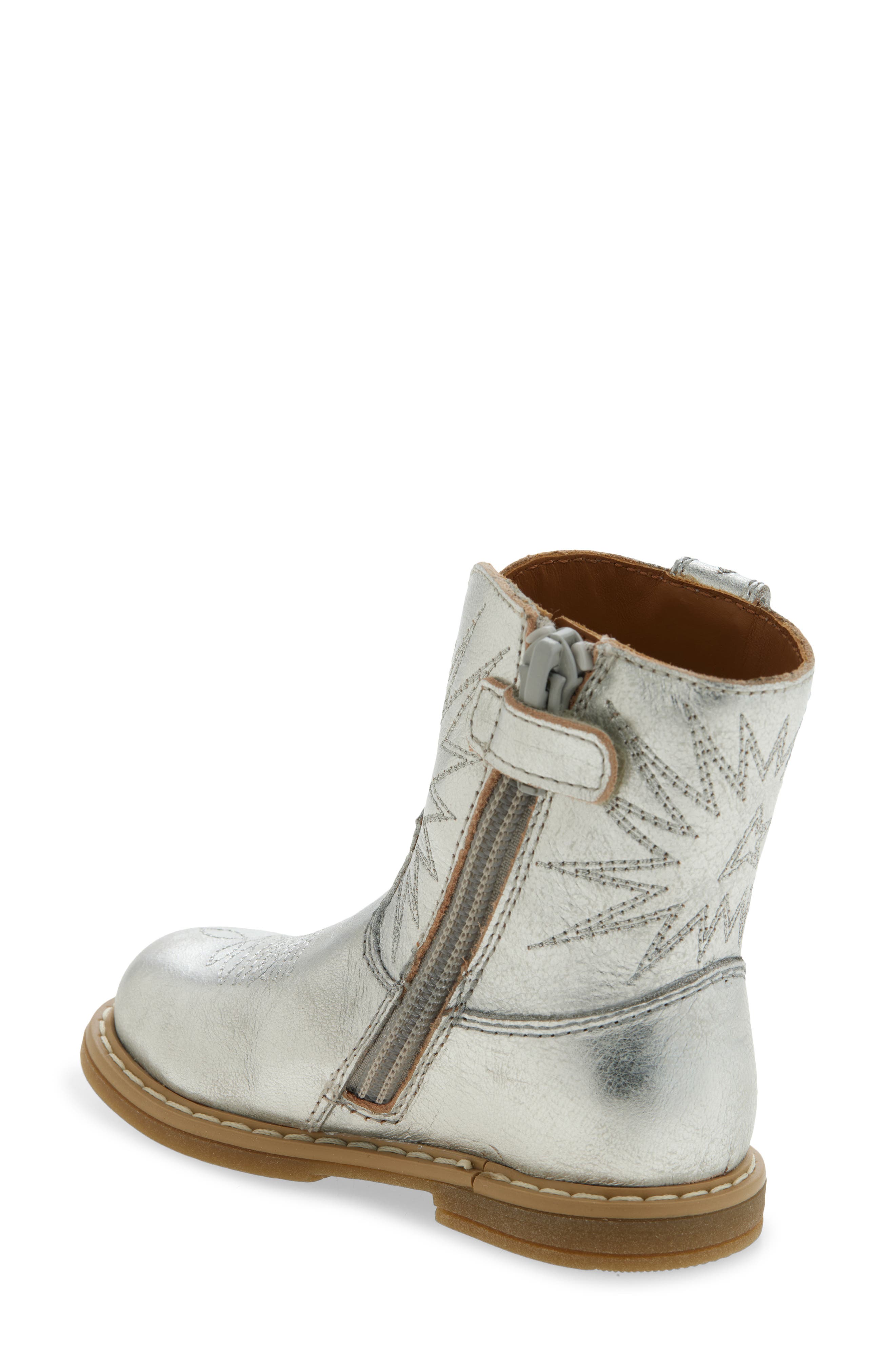 Golden Goose Kids' Wish Star Western Boot, Alternate, color, Silver
