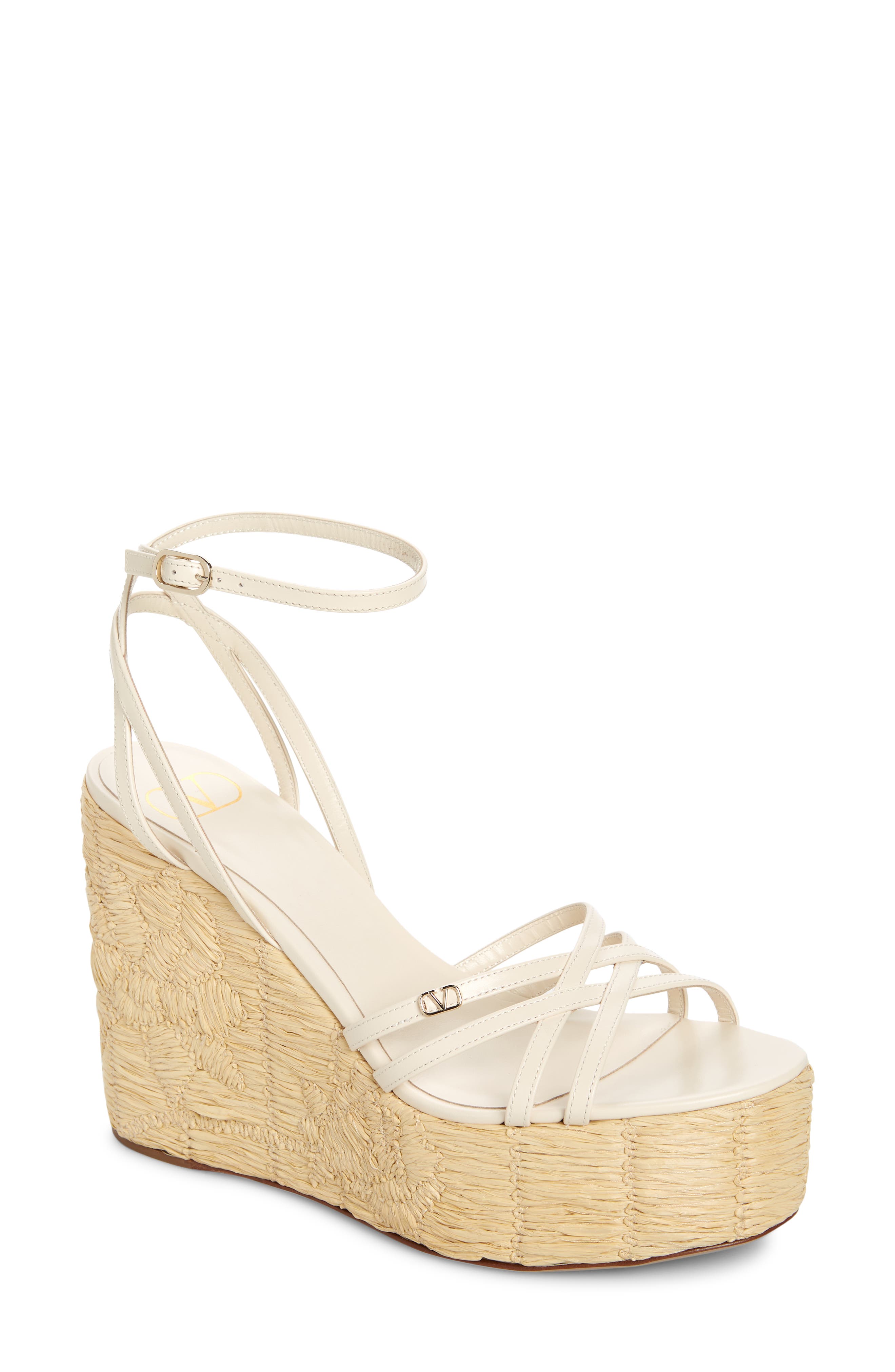 Valentino Garavani Raflower Platform Wedge Sandal