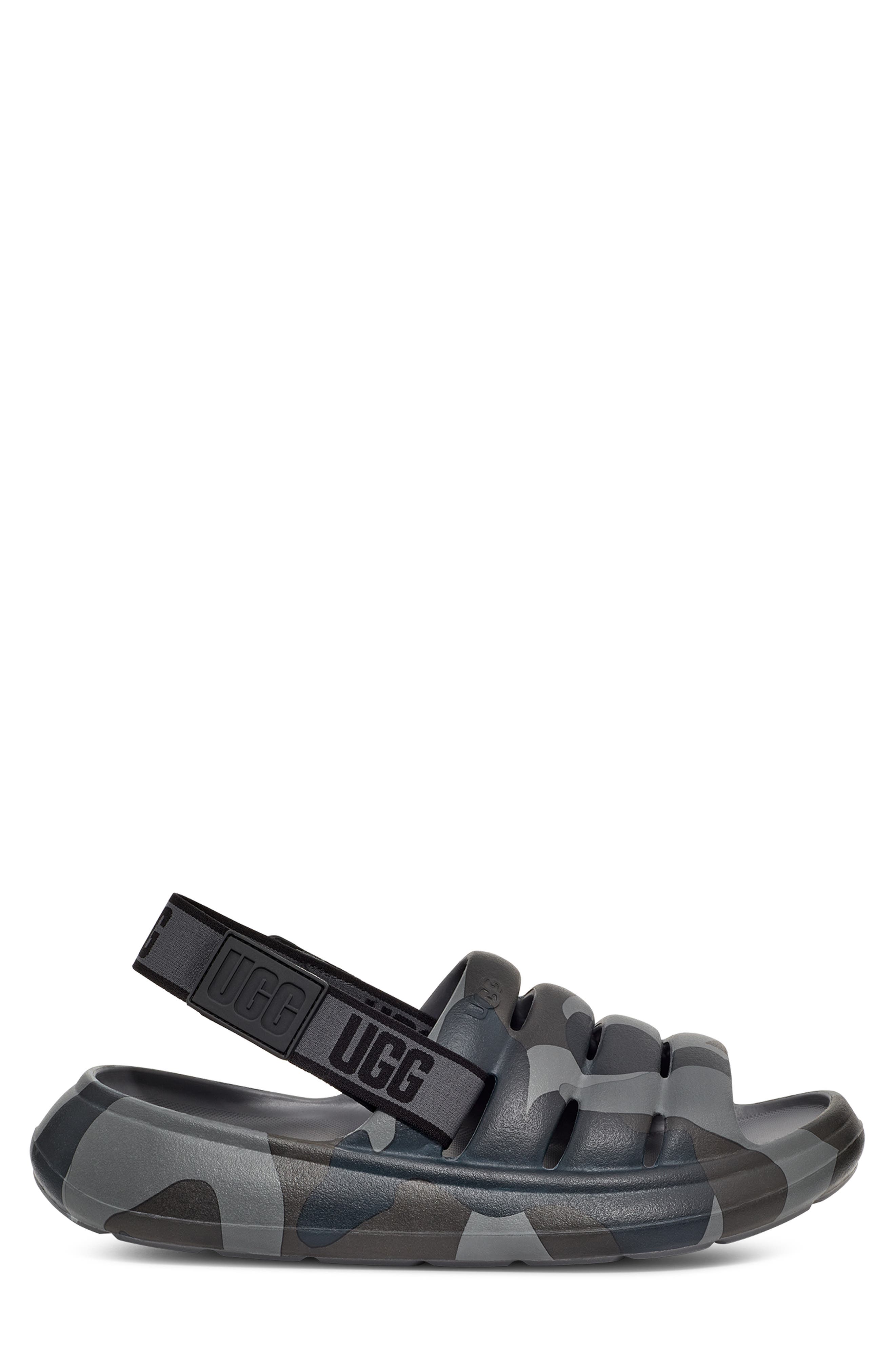 UGG<sup>®</sup> Sport Yeah Water Resistant Slingback Sandal, Alternate, color, Black/Black