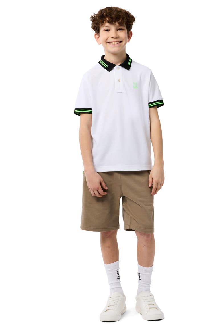 Kids' Marshall Tipped Polo, Alternate, color, WHITE