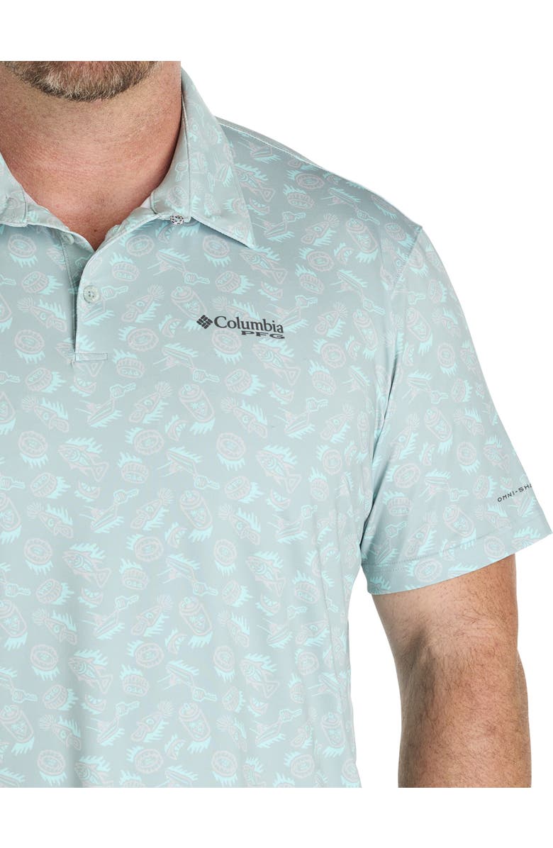 Columbia Big & Tall PFG Super Slack Tide II Stretch Polo Shirt, Alternate, color, Crushed Blue