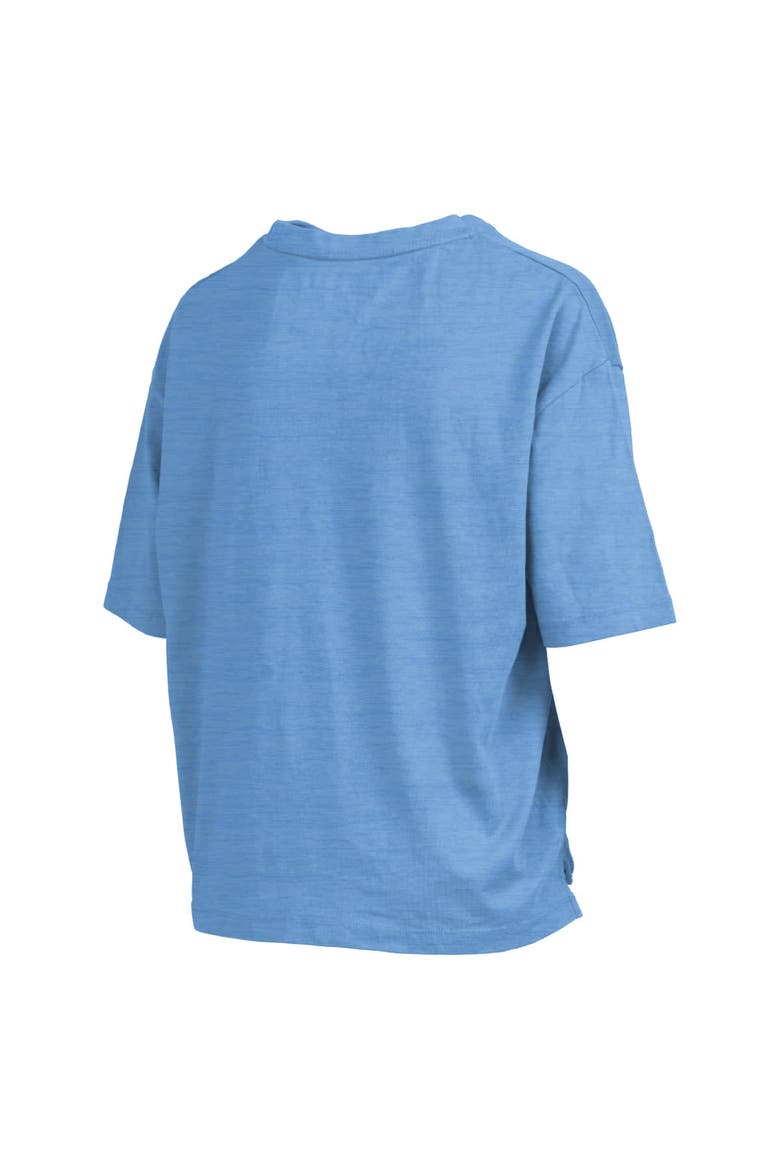 Women's Pressbox Carolina Blue North Carolina Tar Heels Nelson Arch Over Logo Waist Length Oversized Slub T-Shirt, Alternate, color, Light Blue