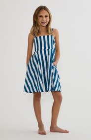 Beach Riot Kids' Little Rianne Stripe Cover-Up Sundress