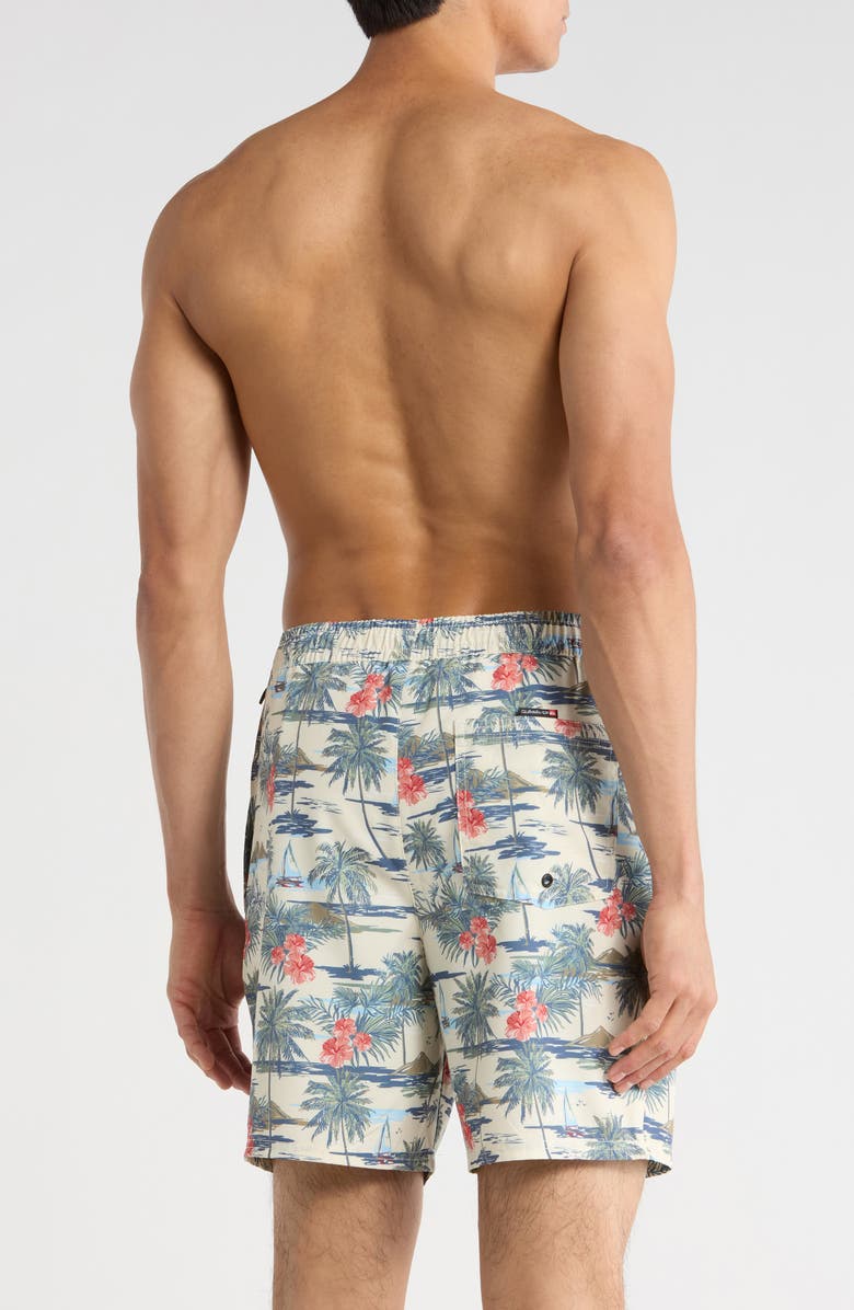 Quiksilver Tandem Swim Trunks, Alternate, color, Bone White