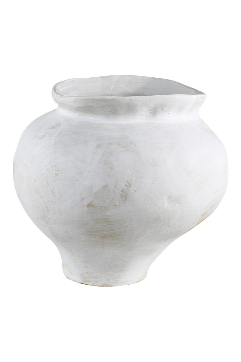 Terracotta Vase, Main, color, WHITE