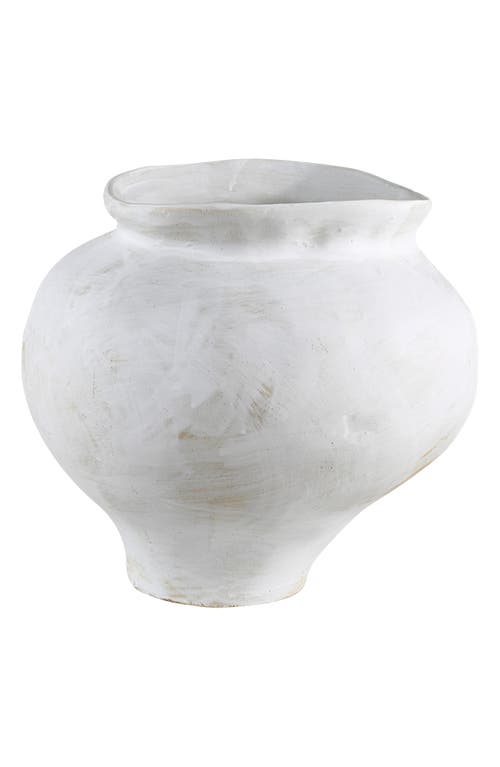 Renwil Terracotta Vase In White