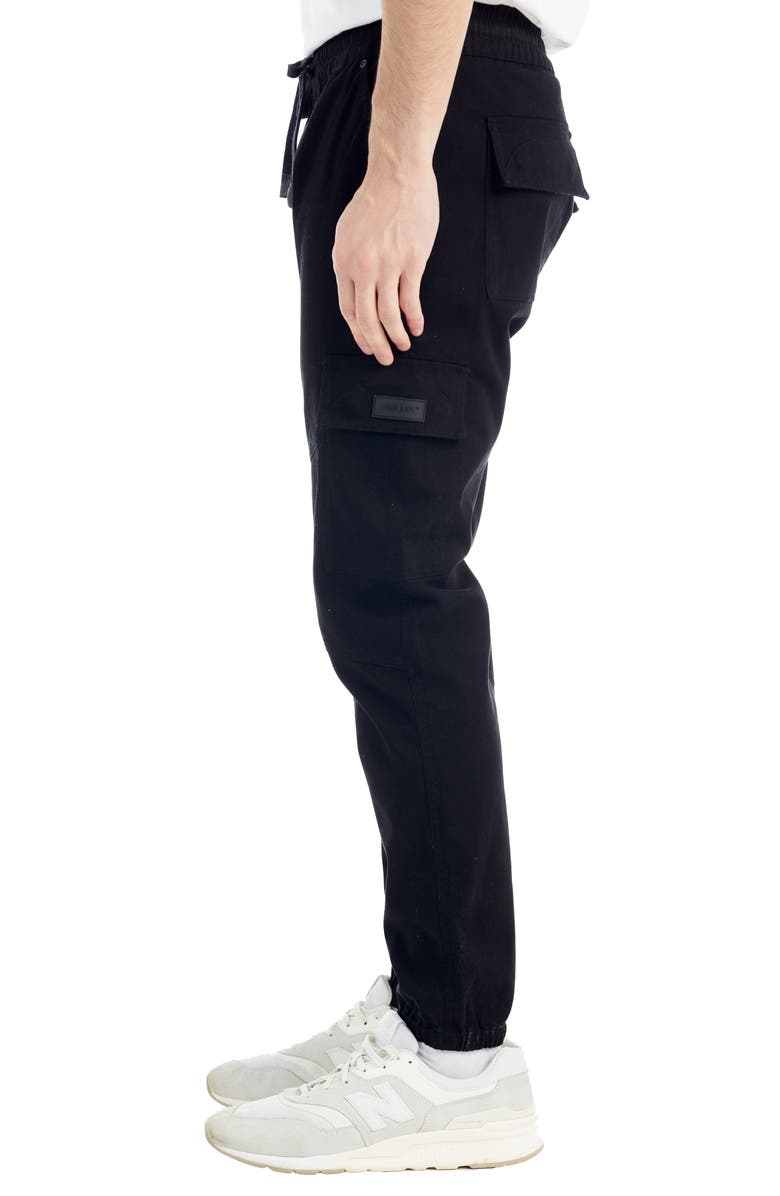 NANA JUDY Como Cotton Cargo Joggers, Alternate, color, Black