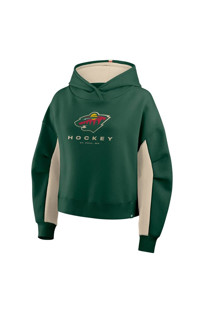 FANATICS Women's Fanatics Green Minnesota Wild Back Check Boxy Hoodie, Alternate, color, Green