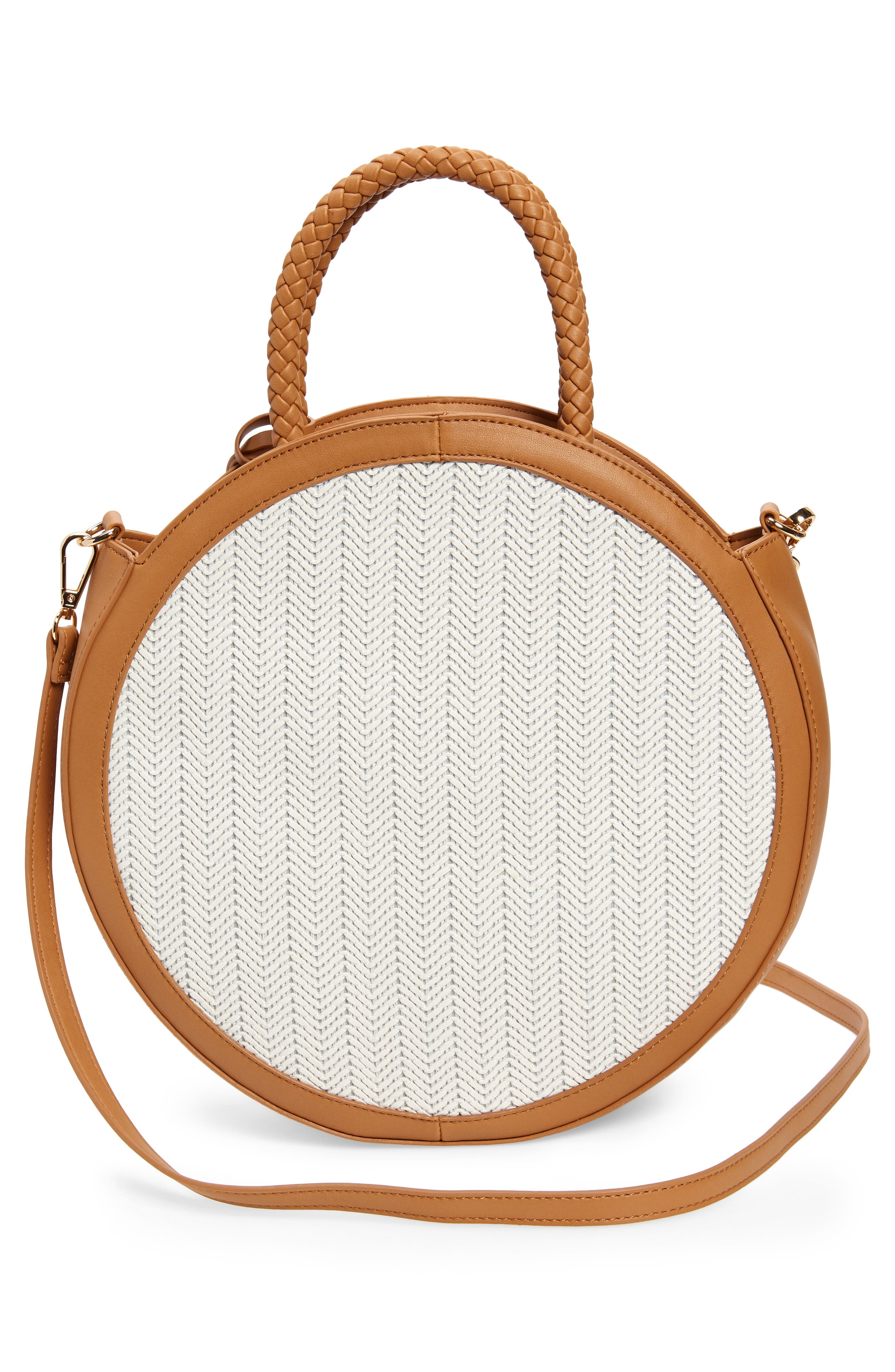 Nikole Faux Leather Crossbody Bag, Alternate, color, CAMEL COMBO