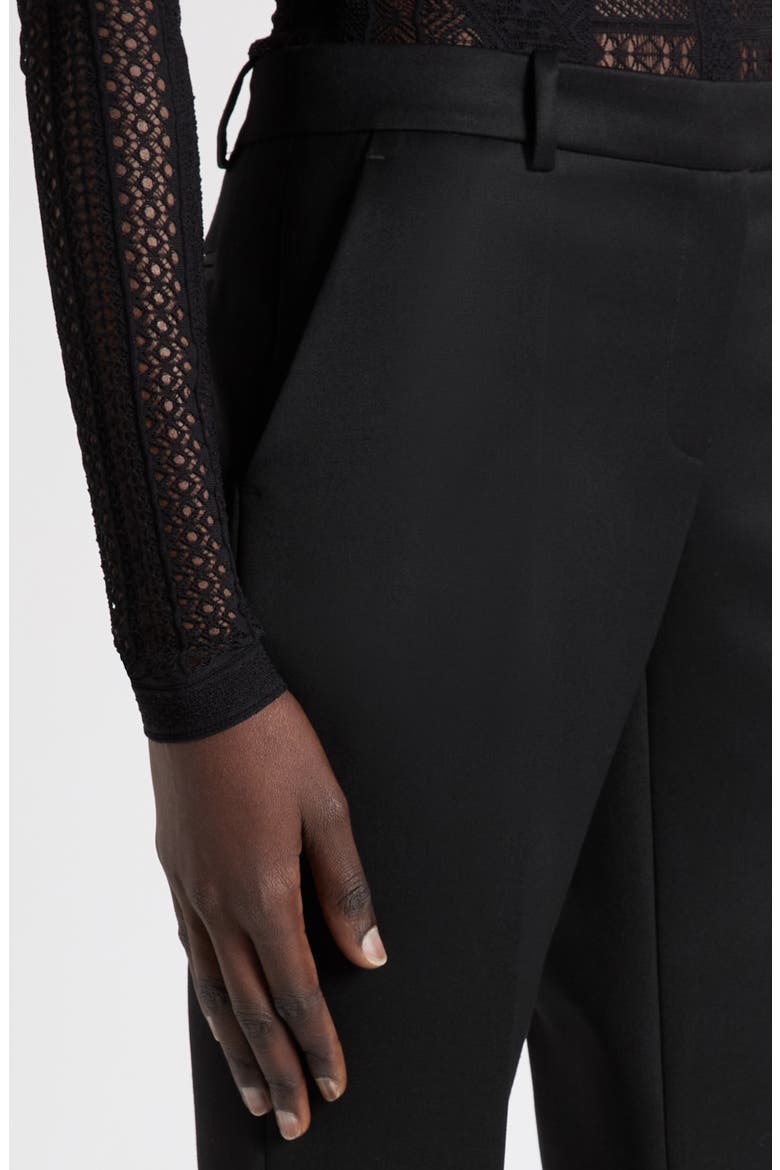 Narrow Bootcut Wool Trousers, Alternate, color, BLACK