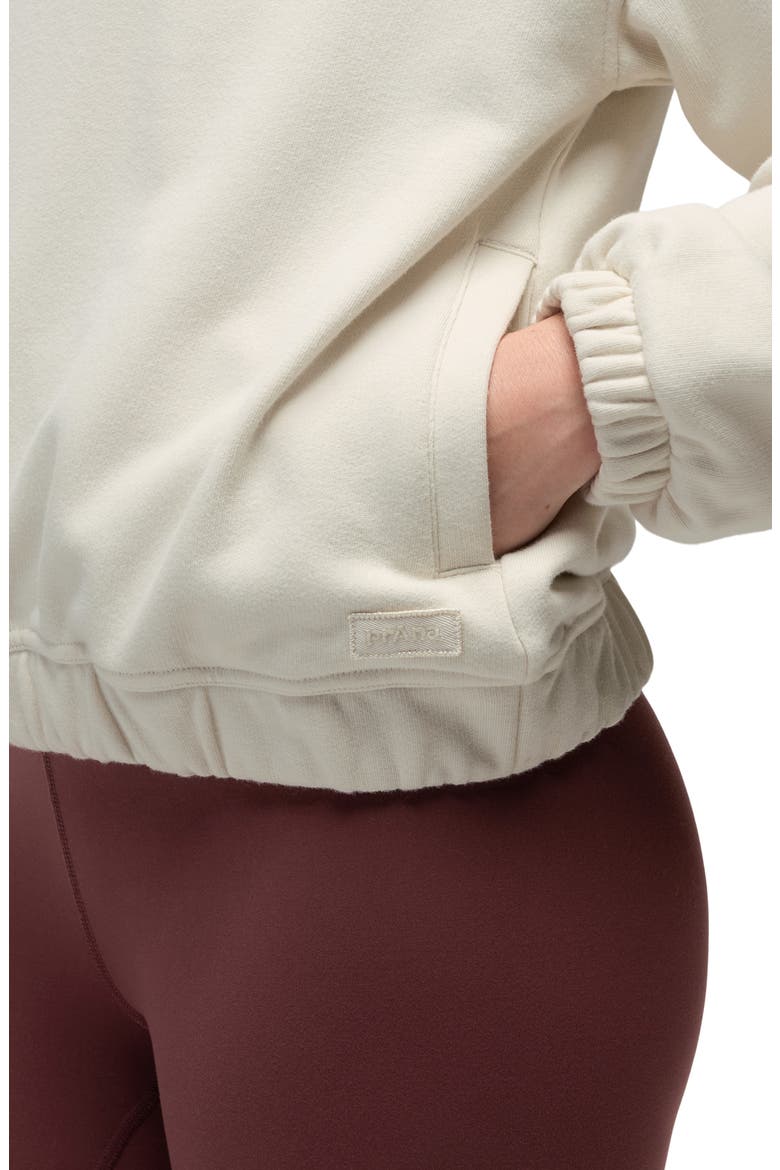 Dreamterry V-Neck Hoodie, Alternate, color, BEACH PEBBLE