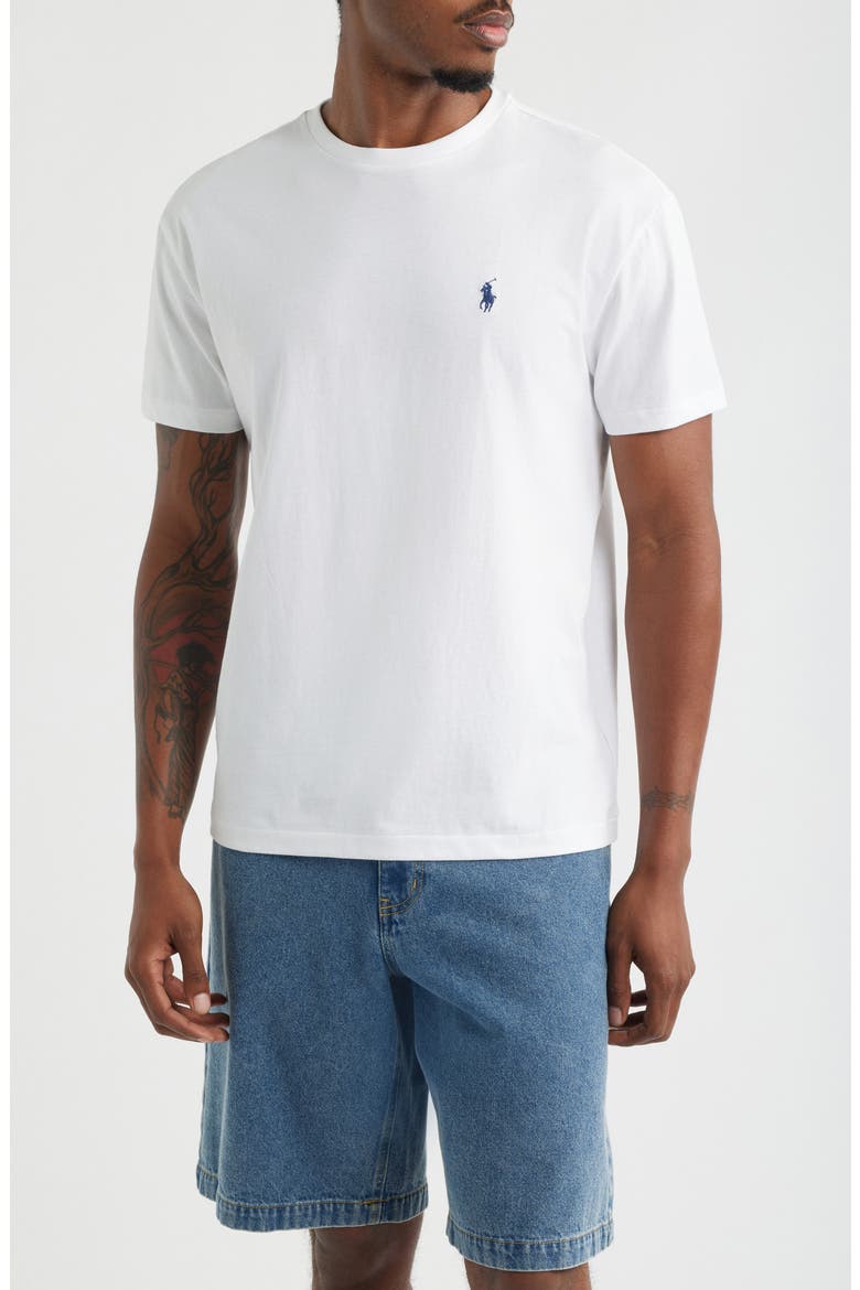 Classic Fit Jersey Crewneck T-Shirt, Main, color, WHITE