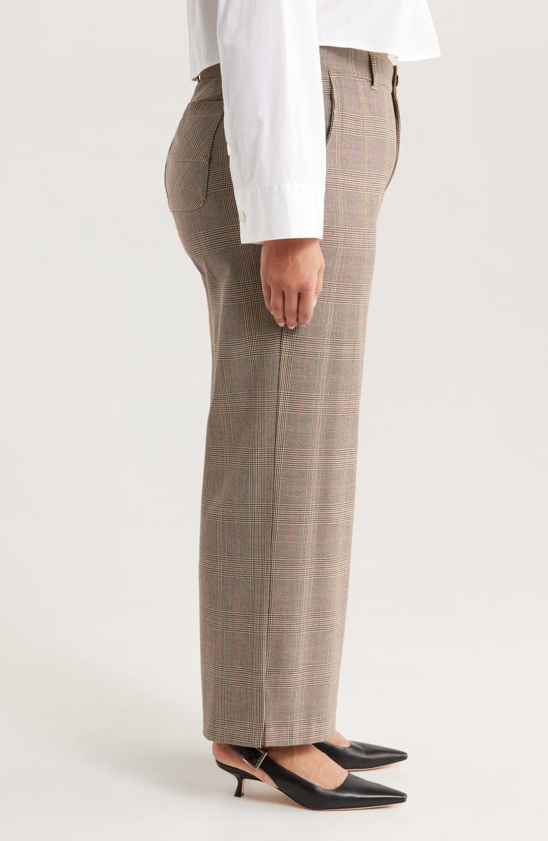 Wit & Wisdom Skyrise Glen Plaid Pleated Wide Leg Trousers, Alternate, color,