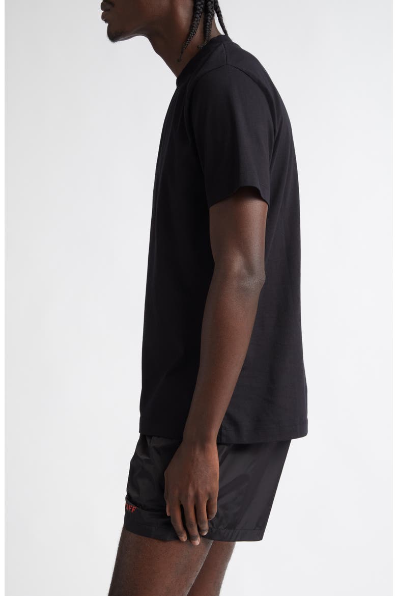 Stamp Logo Slim Cotton Graphic T-Shirt, Alternate, color, BLACK - RED