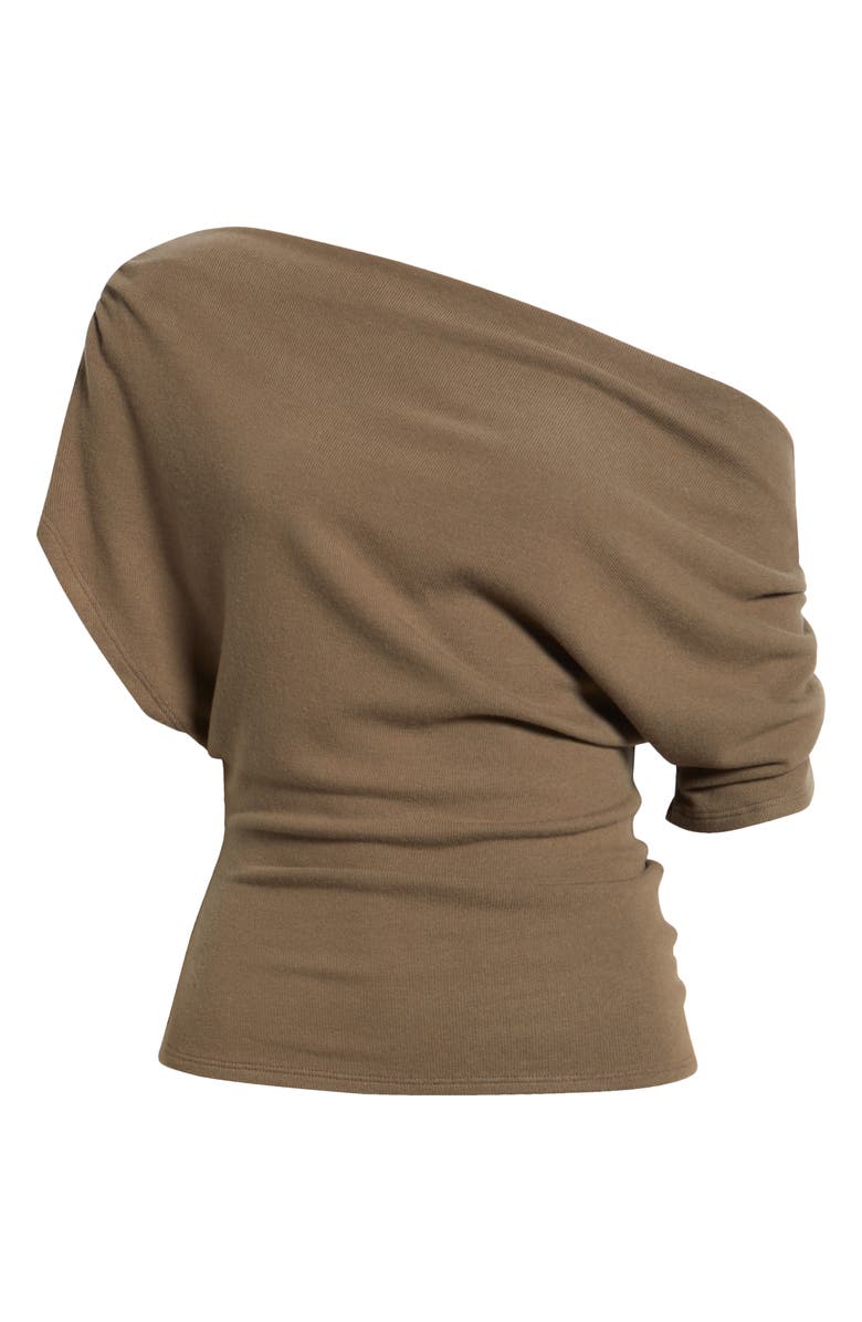 Reformation Iris Off Shoulder Knit Top, Alternate, color, Poppyseed