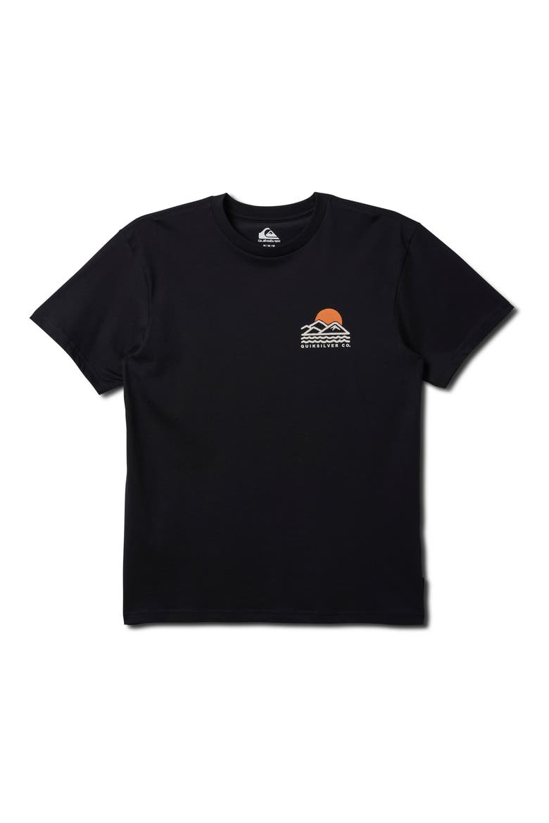 Blue Lines Graphic T-Shirt, Main, color, BLACK