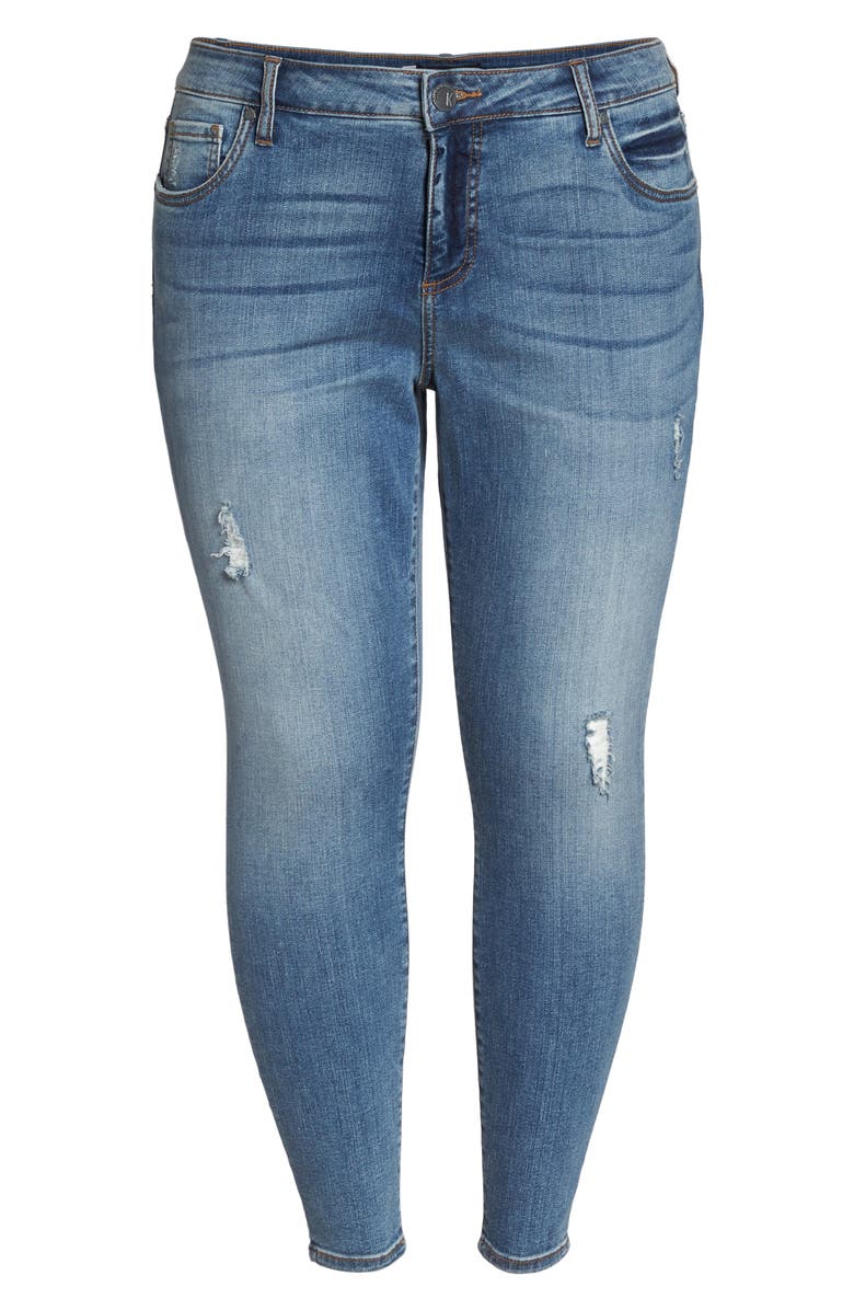 KUT from the Kloth Donna High Waist Ankle Skinny Jeans, Alternate, color, 