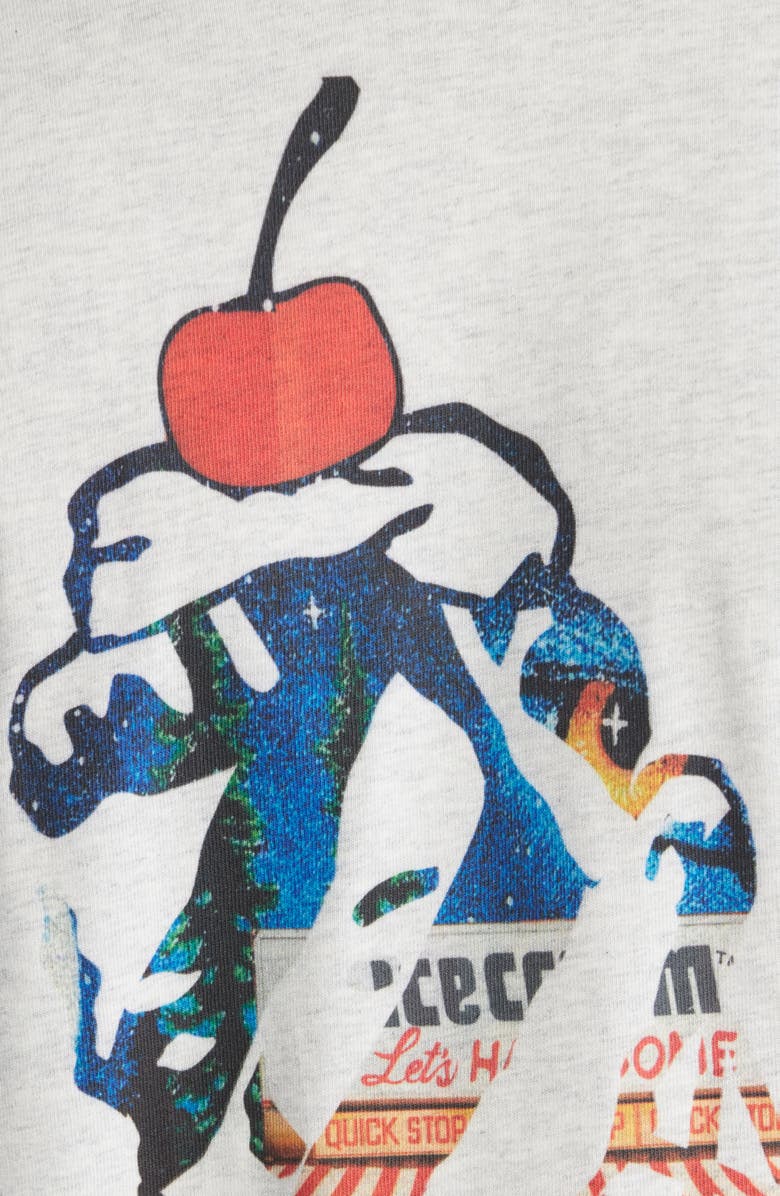 ICECREAM Cone Man Graphic Long Sleeve T-Shirt, Alternate, color, Light Gray