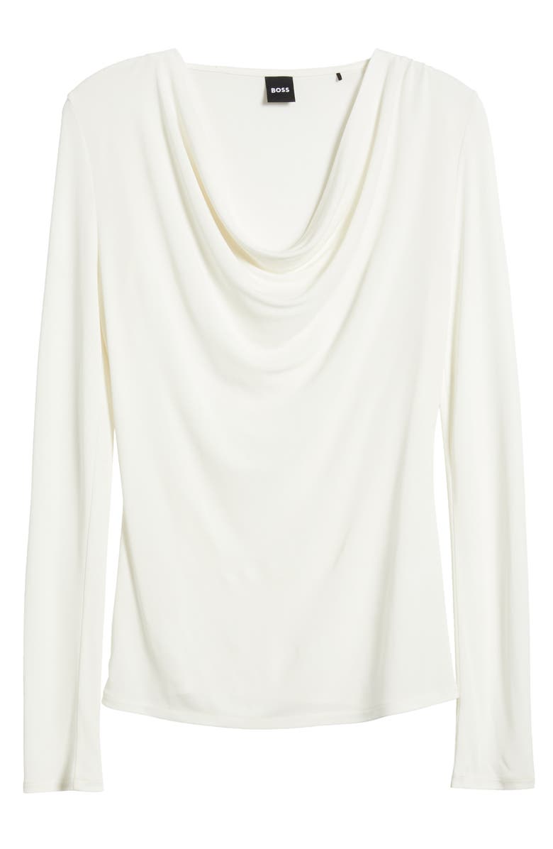BOSS Eseyana Cowl Neck Top, Alternate, color, Soft Cream