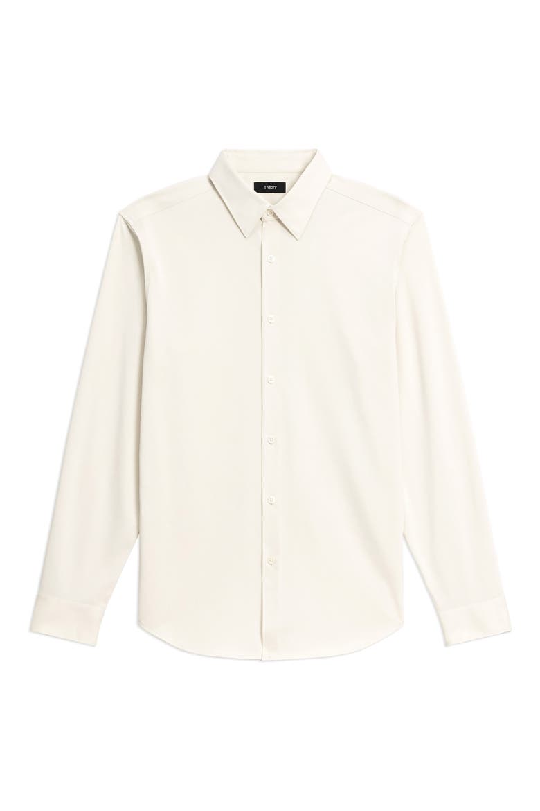 Sylvain ND Structure Knit Button-Up Shirt, Alternate, color, OAT MILK
