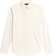 Theory Sylvain ND Structure Knit Button-Up Shirt