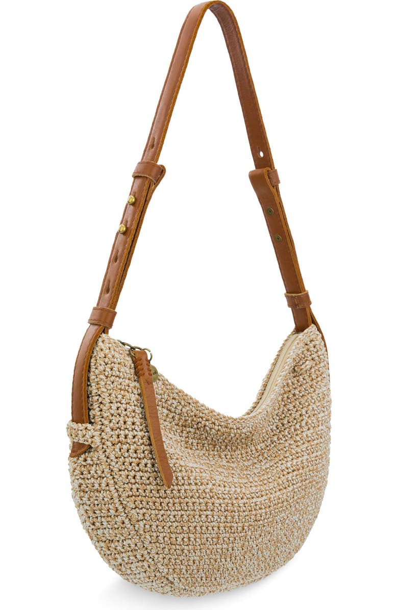 The Sak Tess Shoulder Bag Hand Crochet, Alternate, color, Bamboo Static