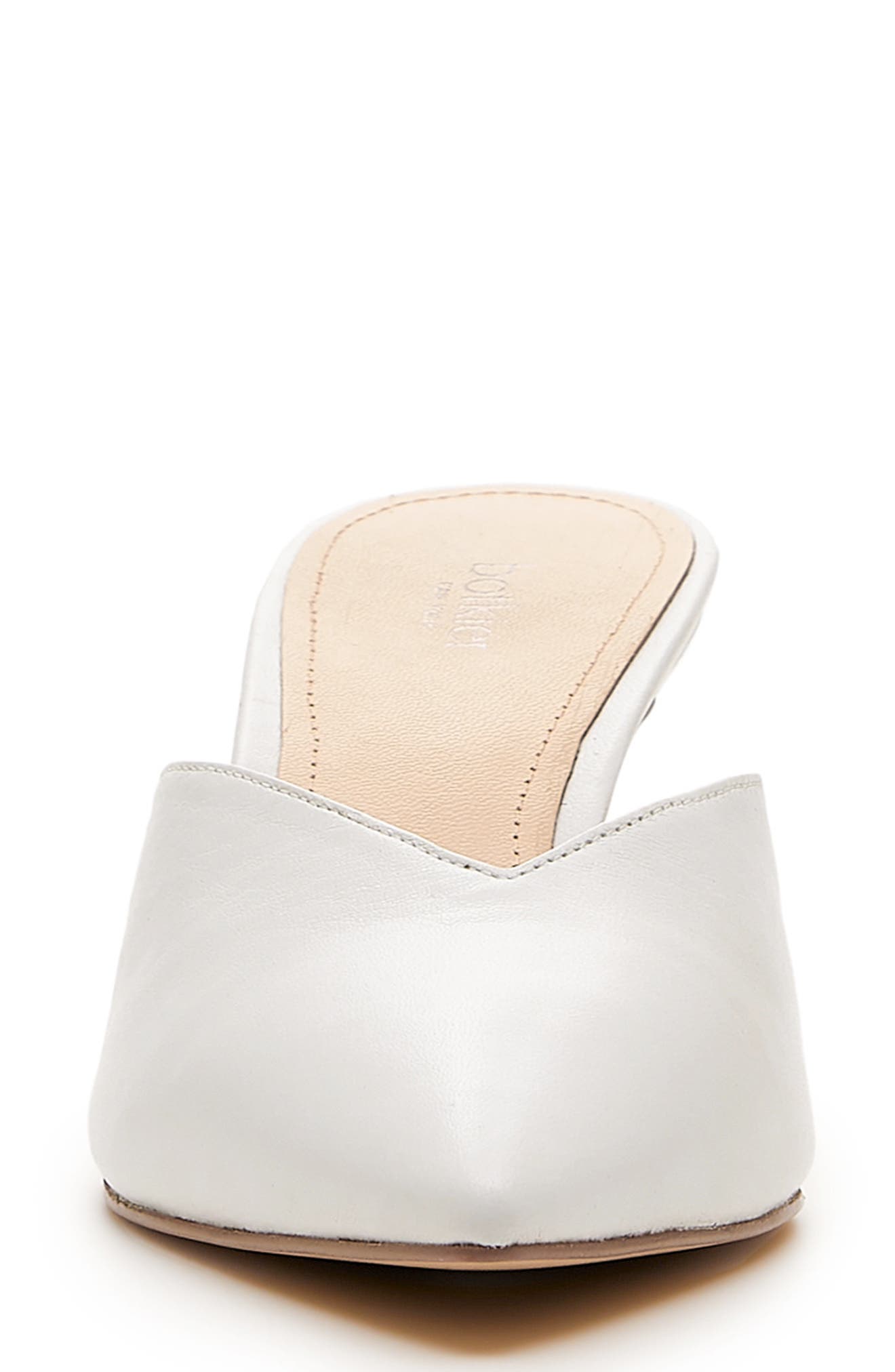 Pati Pointed Toe Mule, Alternate, color, WHITE LEATHER