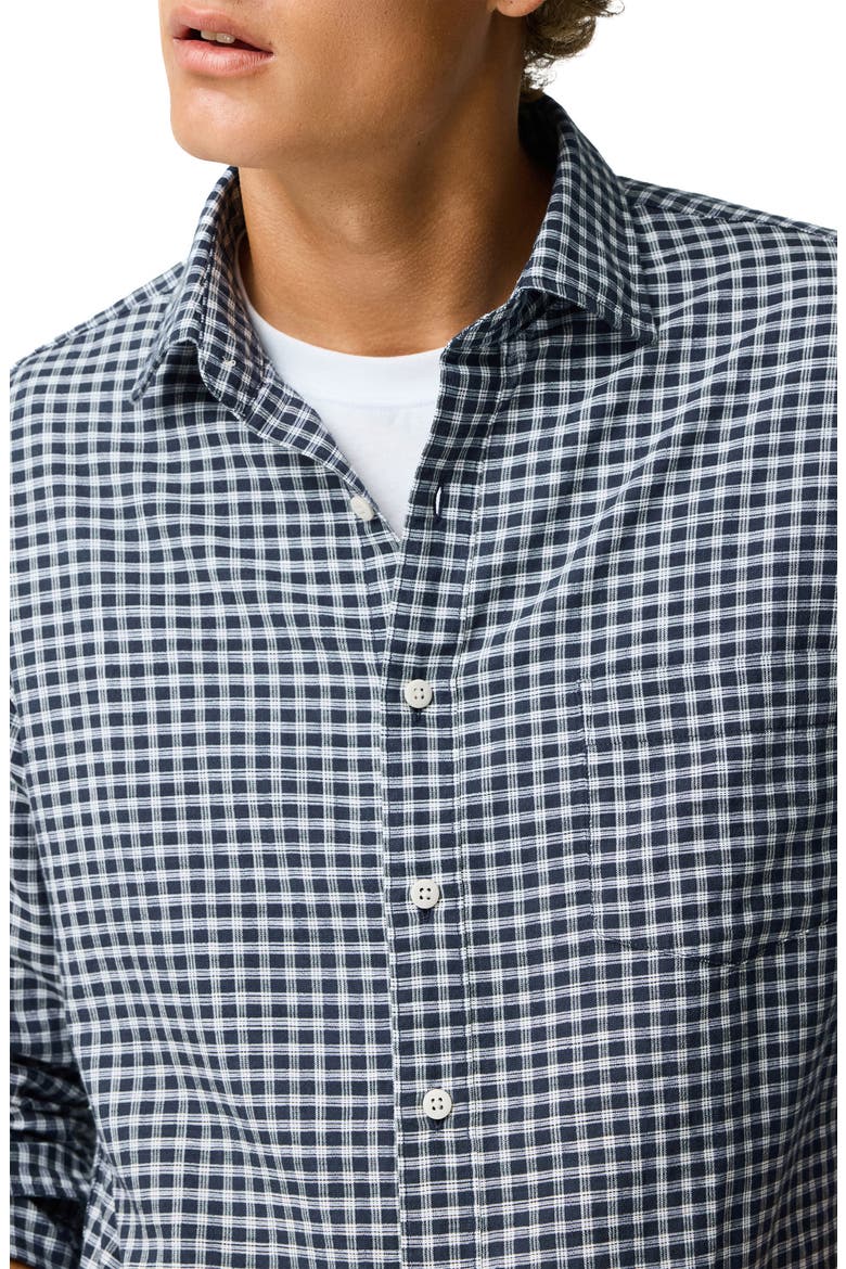 McKerrow Check Cotton & Linen Shirt, Alternate, color, ROYAL