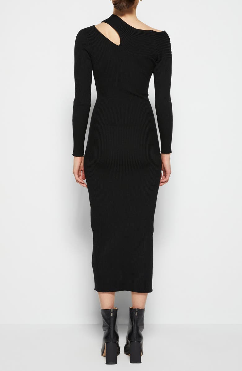 Simkhai Jonathan Simkhai Ribbed Cutout Long Sleeve Sweater Dress, Alternate, color, 