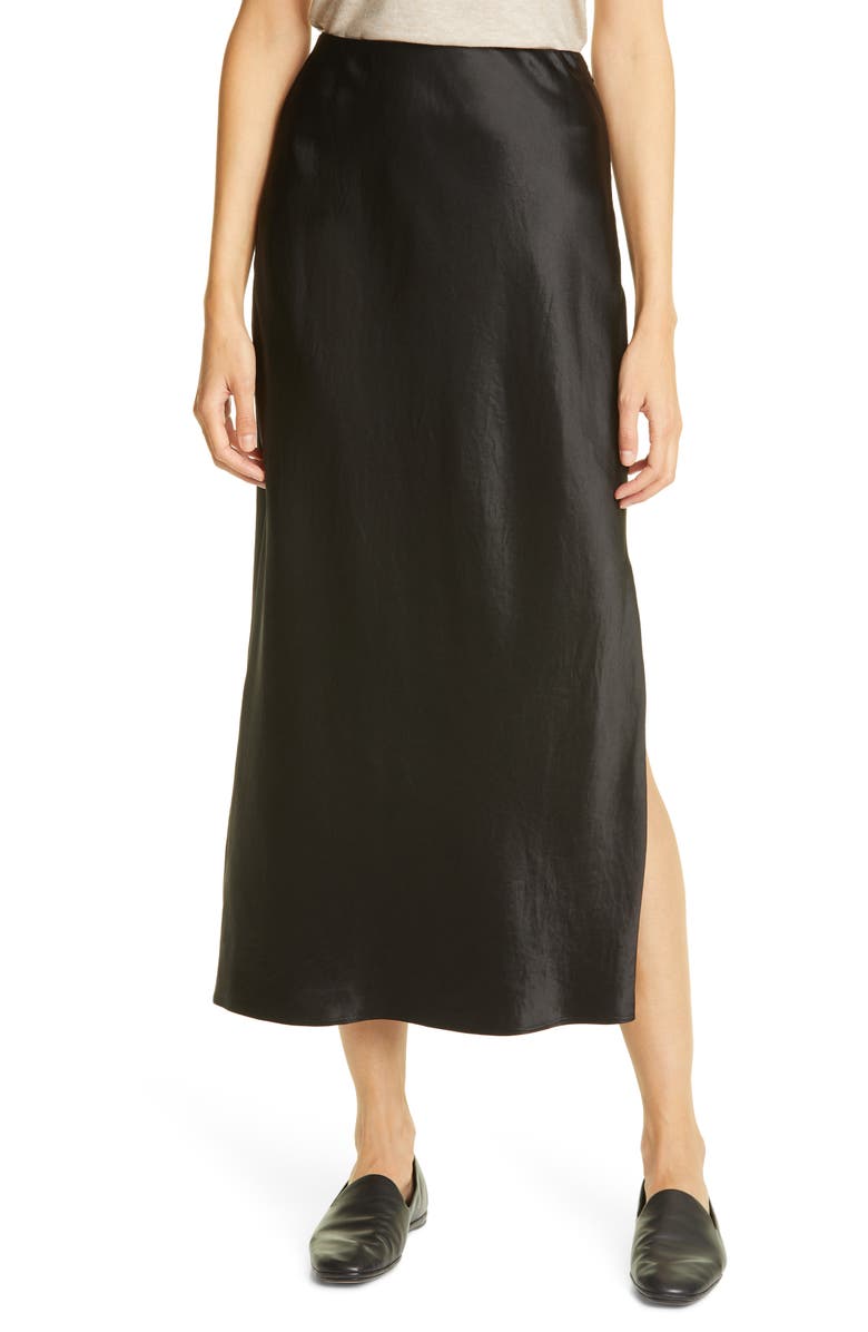 Vince Side Slit Slip Midi Skirt, Main, color, 