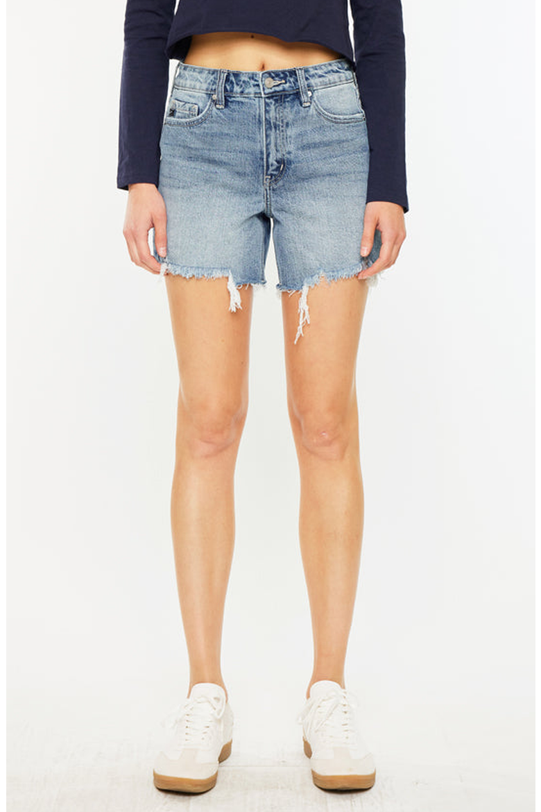 Tamara High Rise Shorts, Main, color, Medium Wash
