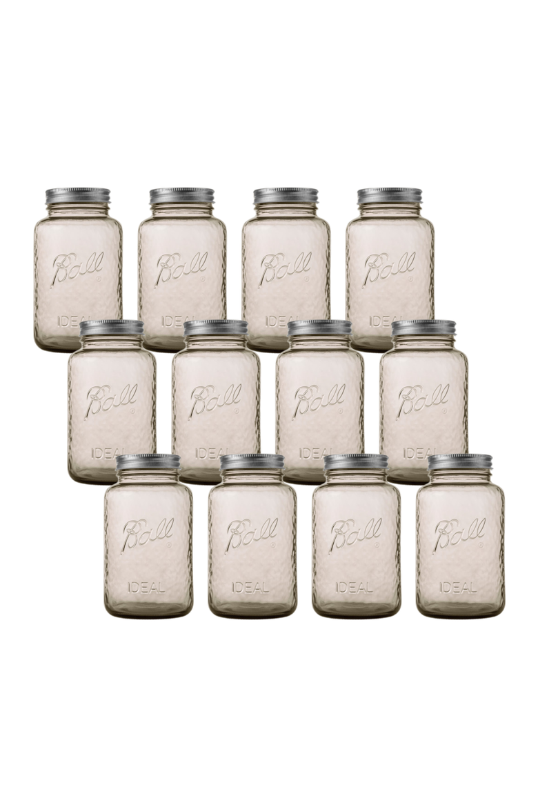 Vintage Glass Mason Jars, 32 Ounce, Pack of 12, Main, color, Sand