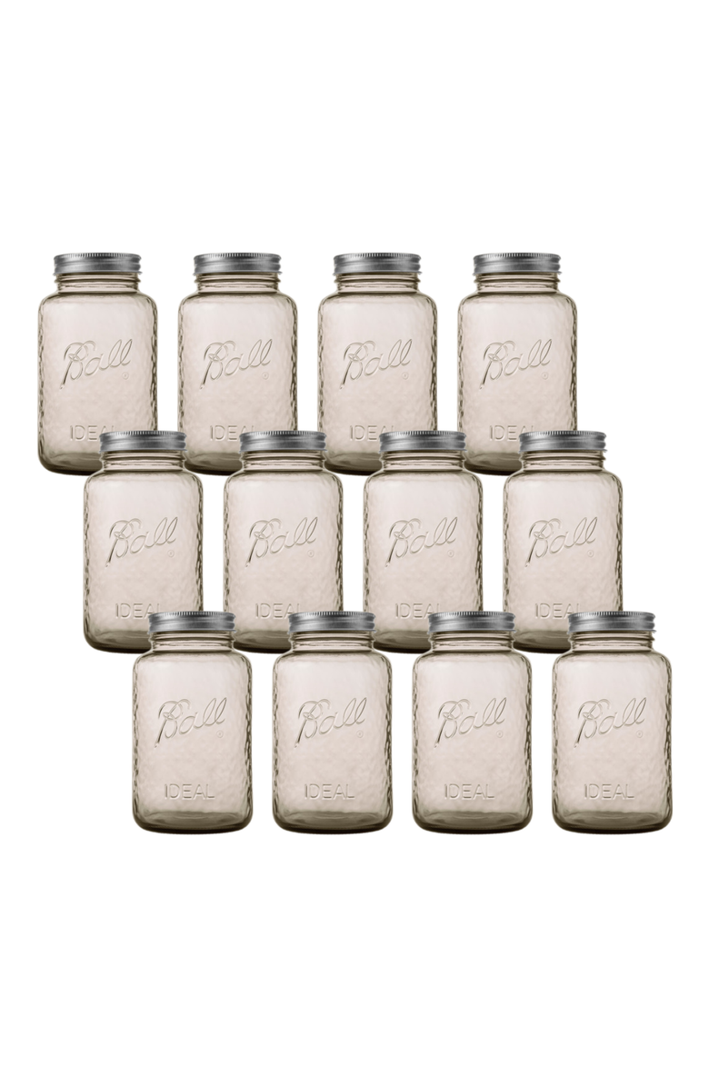 Ball Vintage Glass Mason Jars, 32 Ounce, Pack of 12, Main, color, Sand