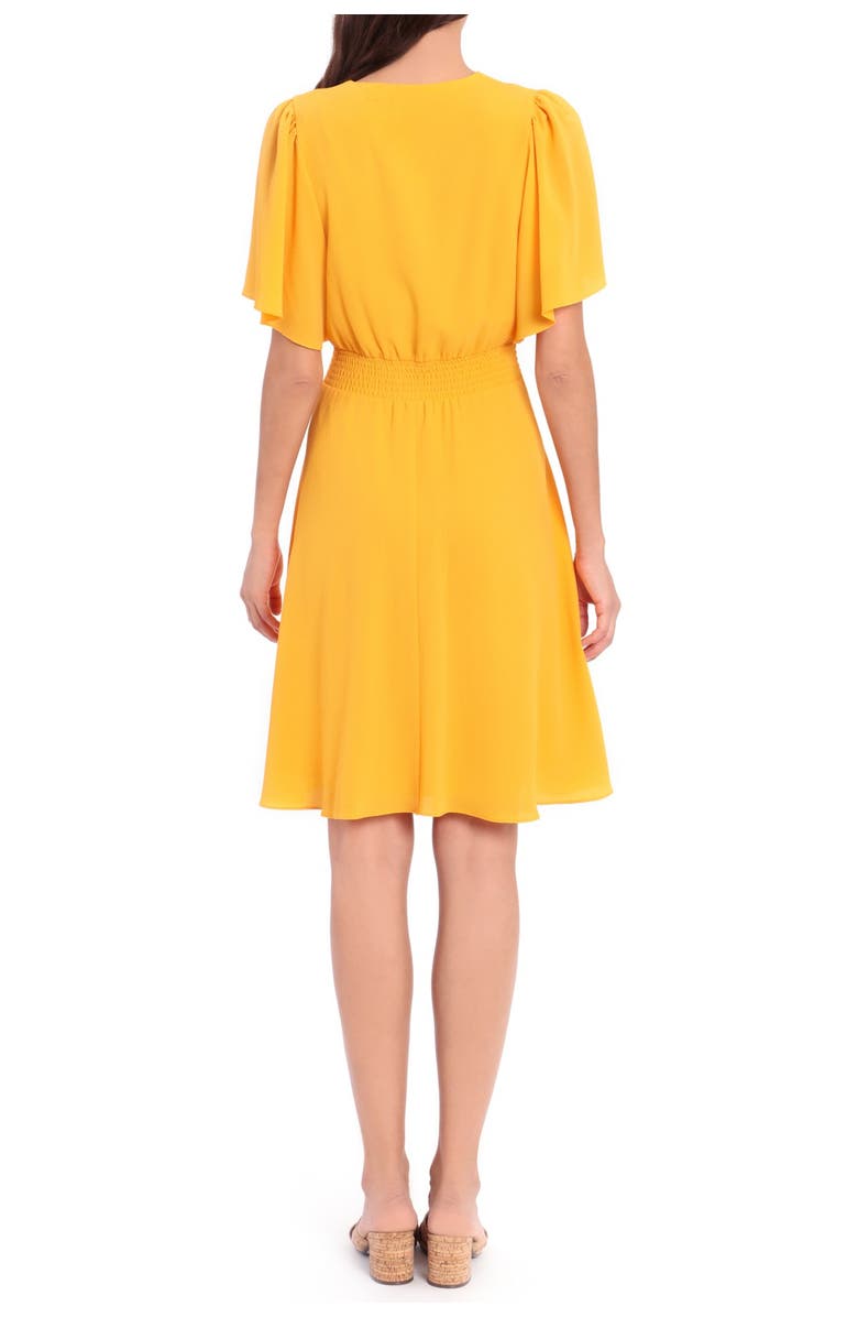 Maggy London V-Neck Smock Waist Dress, Alternate, color, 