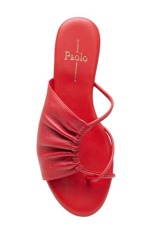 Linea Paolo Lane Toe Loop Sandal In True Red