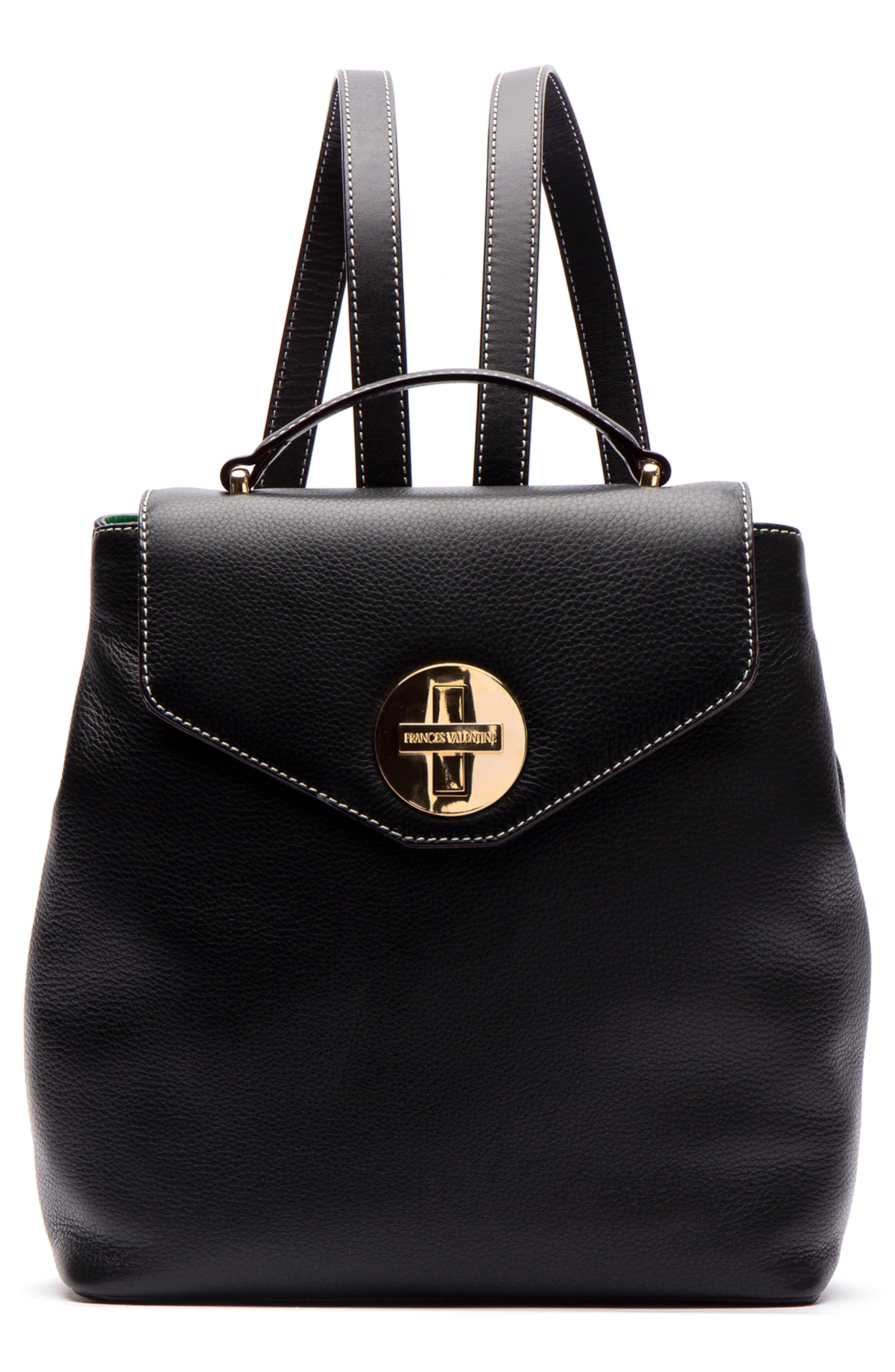 Frances Valentine Midge Leather Backpack, Main, color, 
