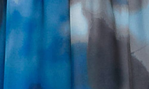 Socialite Halter Neck Tiered Maxi Dress In Blue- Coffee