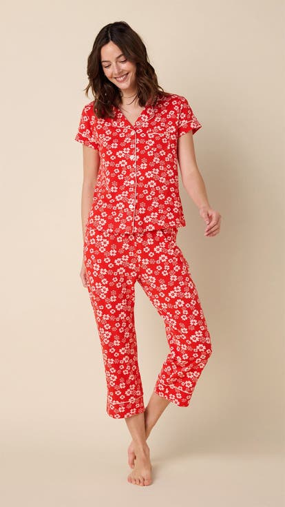 Pima Knit Holiday Capri Set
