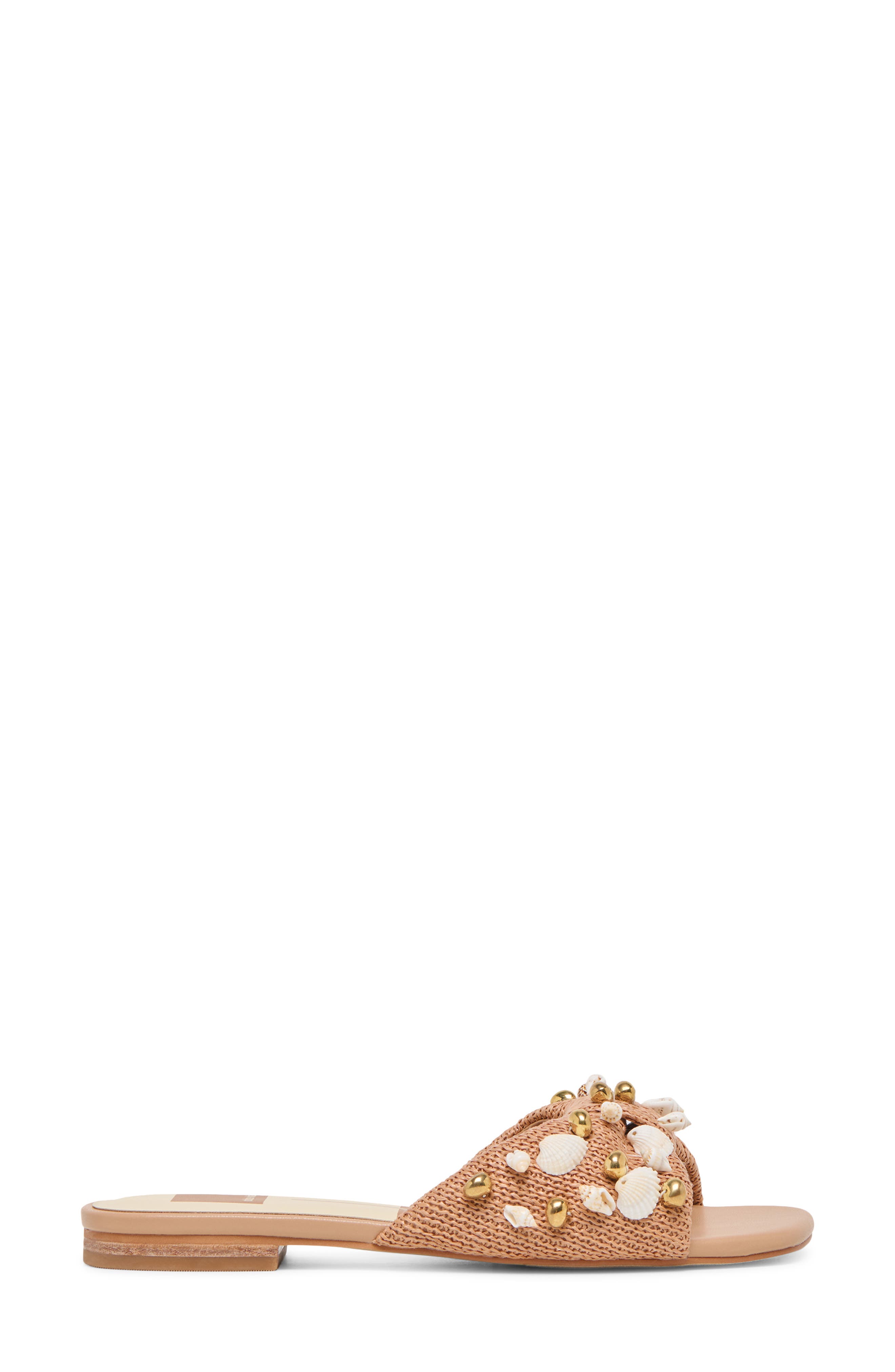 Lizza Slide Sandal, Alternate, color, TOFFEE BEADED RAFFIA