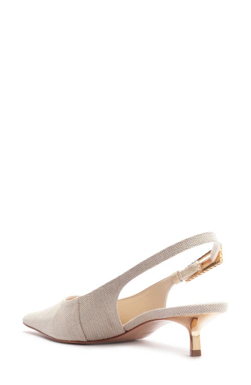 Schutz Ciara Pointed Toe Slingback Kitten Heel Pump In White