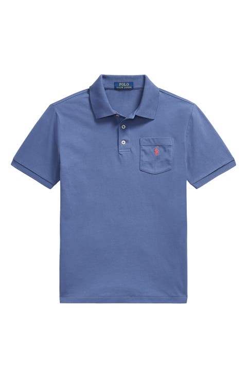 Kids' Solid Cotton Jersey Pocket Polo (Big Kid)