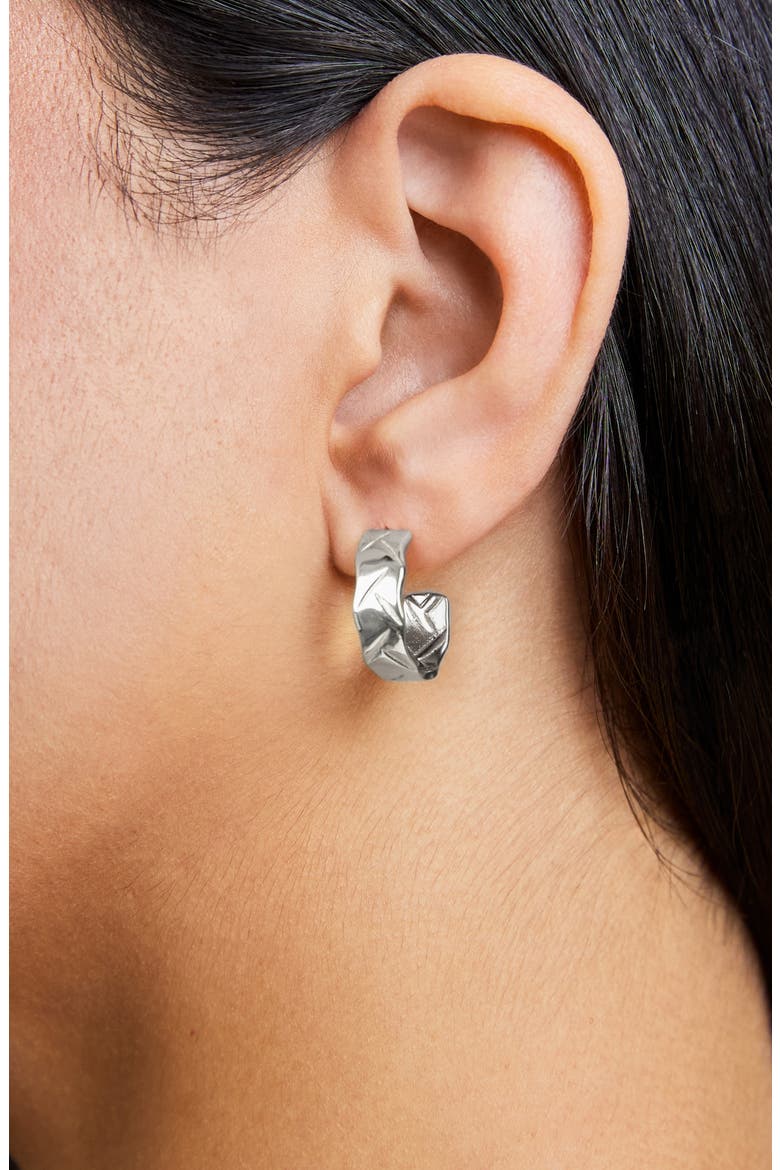 Ashton Hoop Earrings, Alternate, color, SILVER