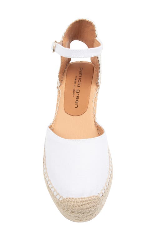 Patricia Green Leon Espadrille Lace-up Wedge In White