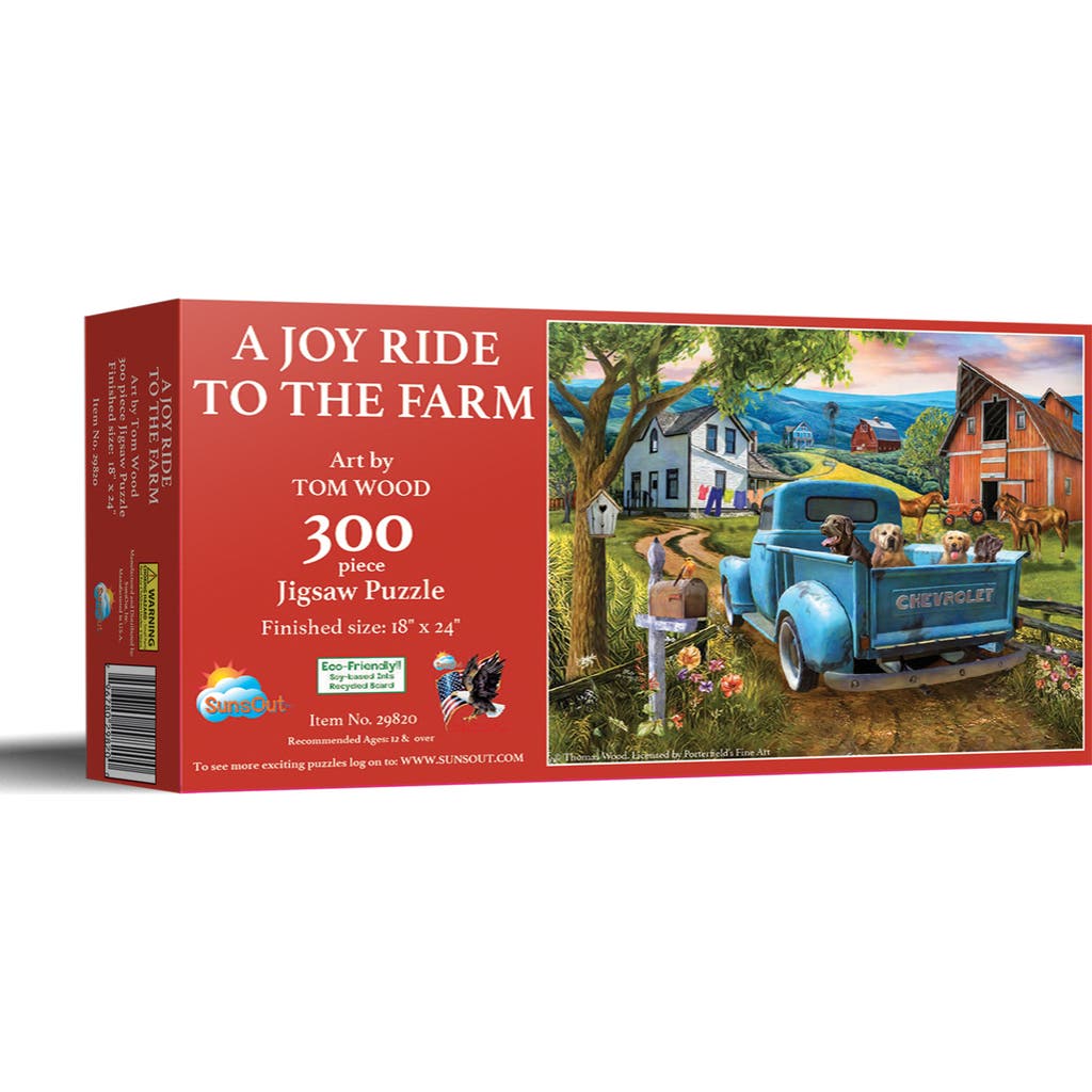Sunsout A Joy Ride to the Farm 300 piece Jigsaw Puzzle for Adults in Multicolor  product