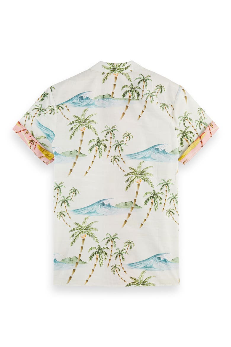 Tropical Short Sleeve Cotton Button-Up Camp Shirt, Alternate, color, 0217-Combo A