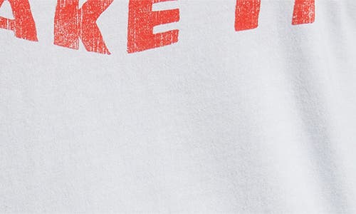 Daydreamer Flake It Till You Make It Cotton Graphic T-shirt In Gray